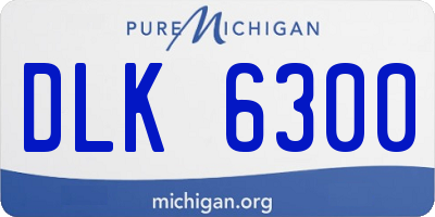 MI license plate DLK6300