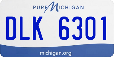 MI license plate DLK6301