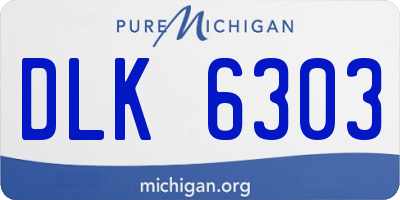 MI license plate DLK6303