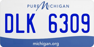 MI license plate DLK6309