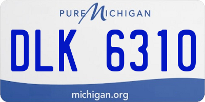 MI license plate DLK6310