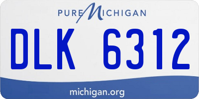 MI license plate DLK6312