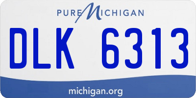 MI license plate DLK6313