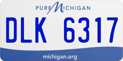 MI license plate DLK6317