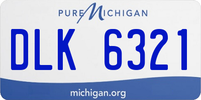 MI license plate DLK6321