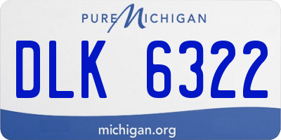 MI license plate DLK6322