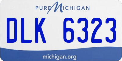 MI license plate DLK6323