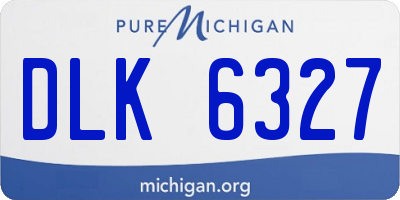 MI license plate DLK6327