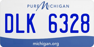 MI license plate DLK6328