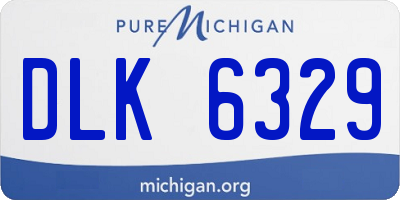 MI license plate DLK6329