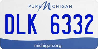 MI license plate DLK6332