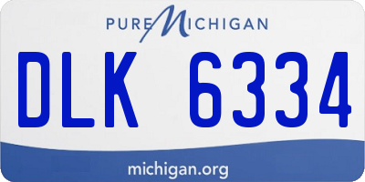 MI license plate DLK6334