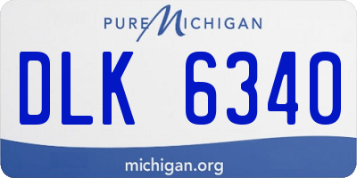 MI license plate DLK6340