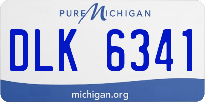 MI license plate DLK6341