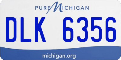 MI license plate DLK6356