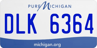 MI license plate DLK6364