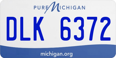 MI license plate DLK6372