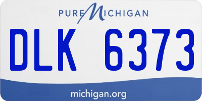 MI license plate DLK6373