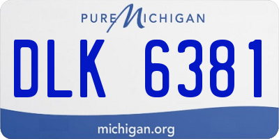 MI license plate DLK6381