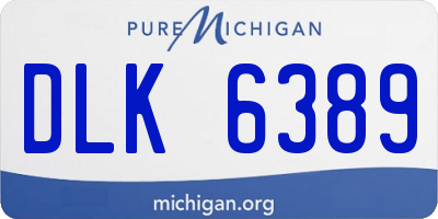 MI license plate DLK6389