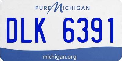 MI license plate DLK6391