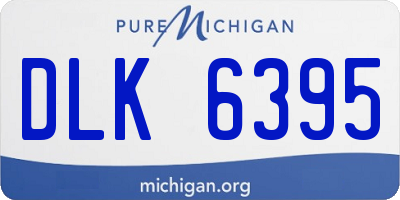 MI license plate DLK6395