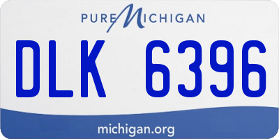 MI license plate DLK6396