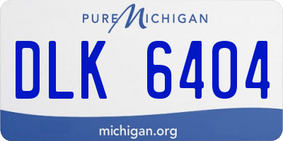 MI license plate DLK6404