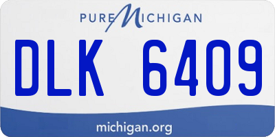 MI license plate DLK6409