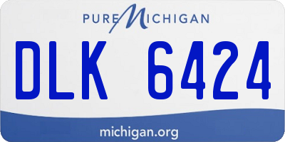 MI license plate DLK6424