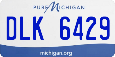 MI license plate DLK6429
