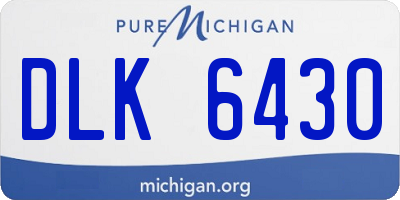 MI license plate DLK6430