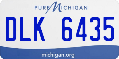 MI license plate DLK6435