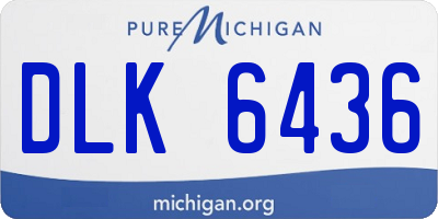 MI license plate DLK6436