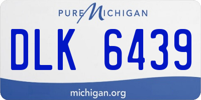 MI license plate DLK6439