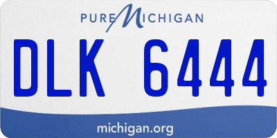 MI license plate DLK6444