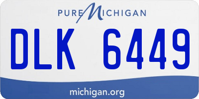 MI license plate DLK6449