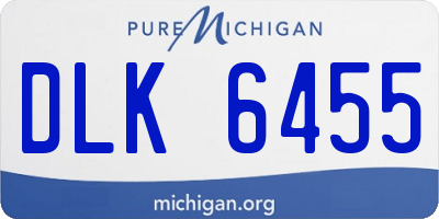 MI license plate DLK6455