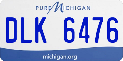 MI license plate DLK6476