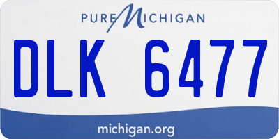 MI license plate DLK6477