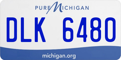 MI license plate DLK6480