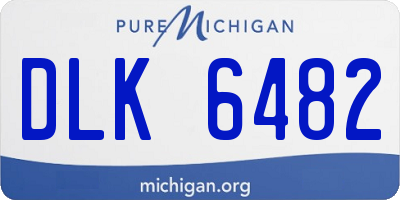 MI license plate DLK6482