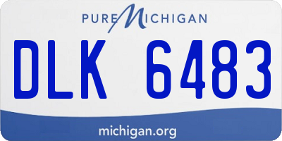 MI license plate DLK6483