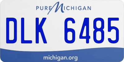 MI license plate DLK6485