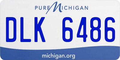 MI license plate DLK6486