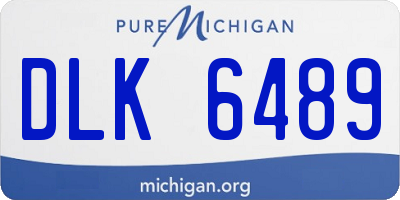 MI license plate DLK6489