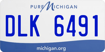 MI license plate DLK6491