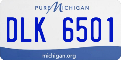 MI license plate DLK6501