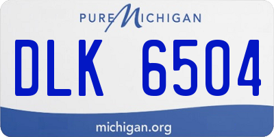 MI license plate DLK6504