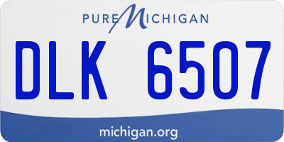 MI license plate DLK6507